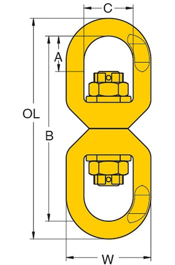 Yoke 8-080 G80 Eye Swivel 8tonne