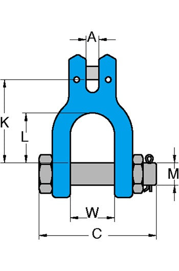 Yoke X-066 G100 Clevis Shackle